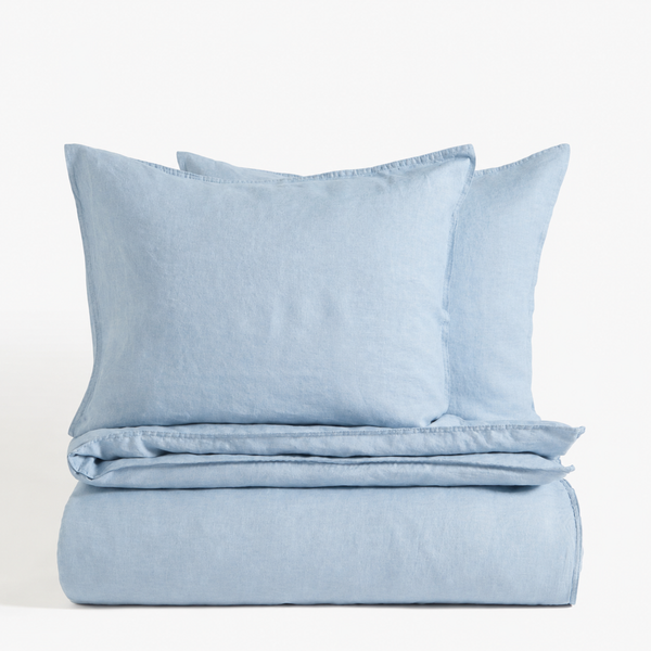 Clara - French Linen Bedding Set in Blue