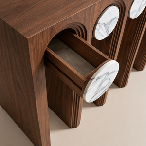 Alden - Marble Inlay Console Cabinet