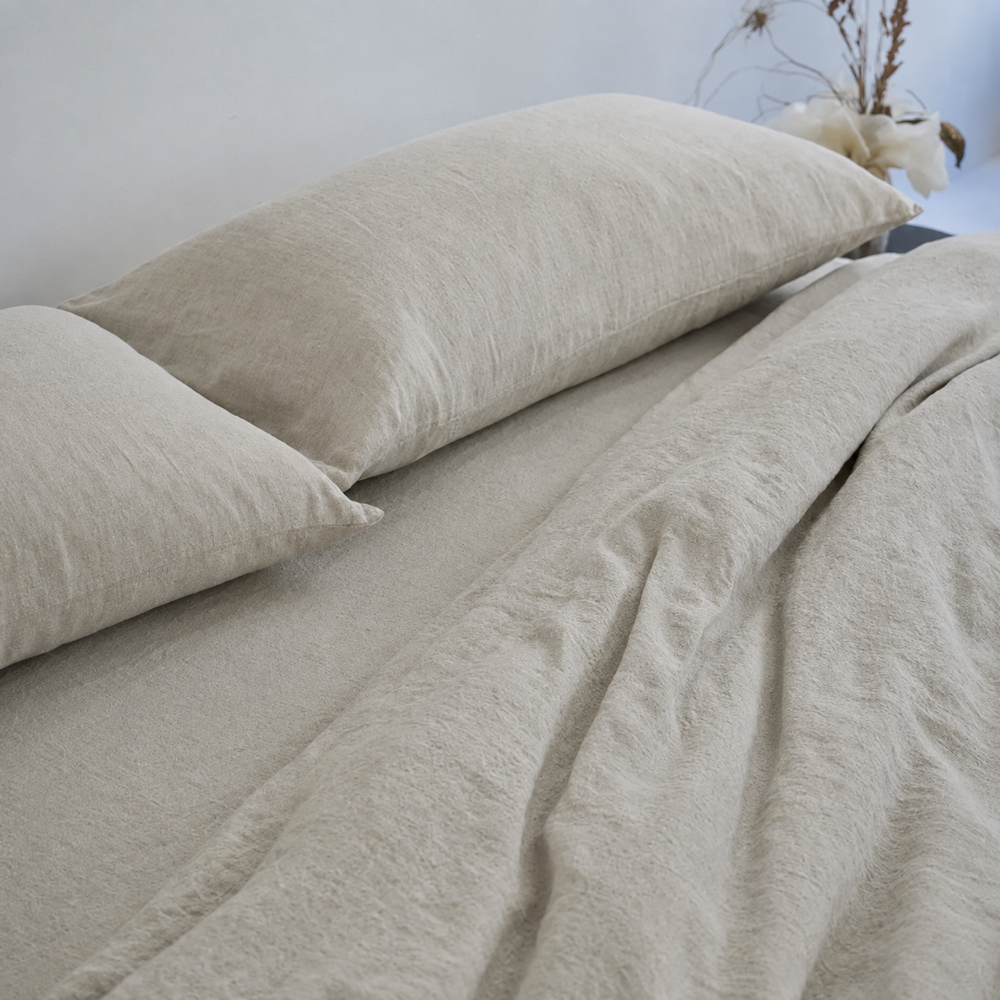 Clara - French Linen Bedding Set in Grey