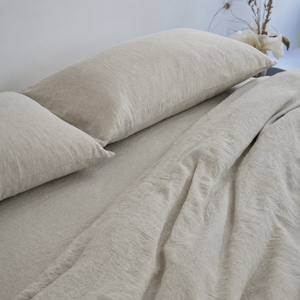 Clara - French Linen Bedding Set in Grey