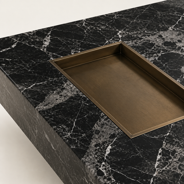 Roman - Rectangular Slate Stone Coffee Table