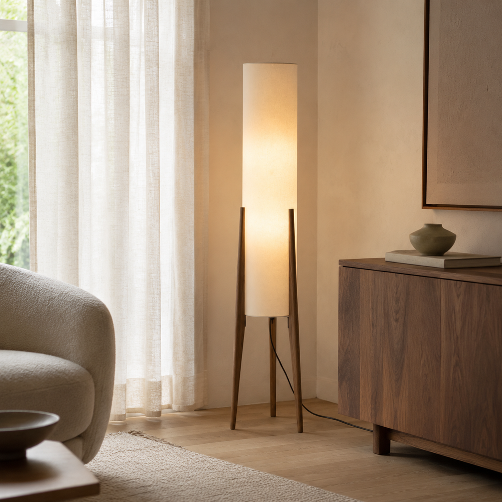 Nara - Wabi Sabi Wood Floor Lamp