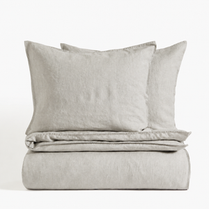 Clara - French Linen Bedding Set in Grey