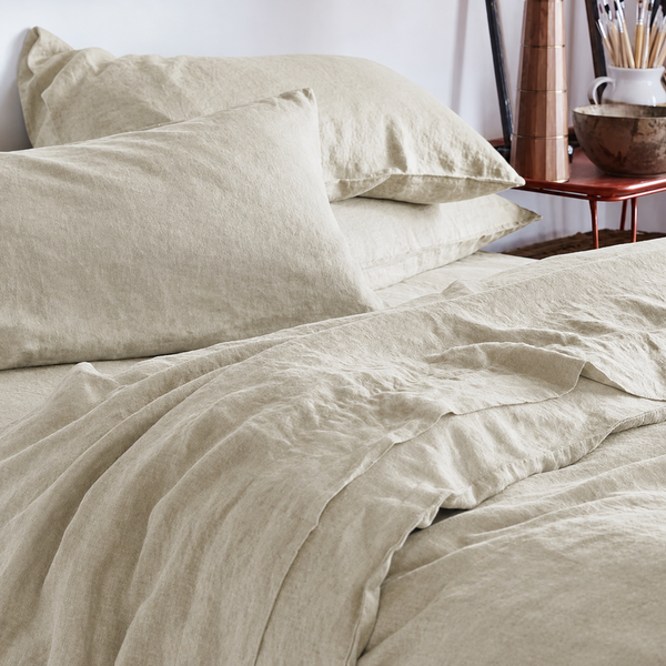 Clara - French Linen Bedding Set in Natural