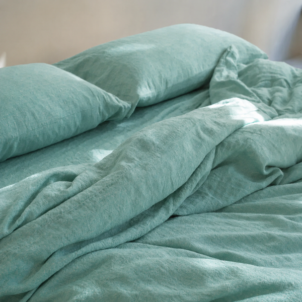 Clara - French Linen Bedding Set in Mist