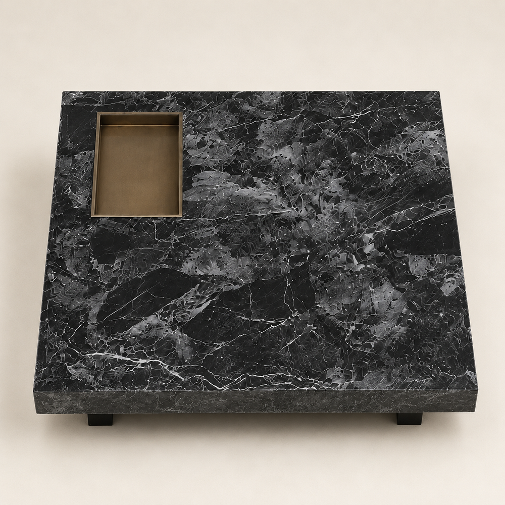 Roman - Rectangular Slate Stone Coffee Table