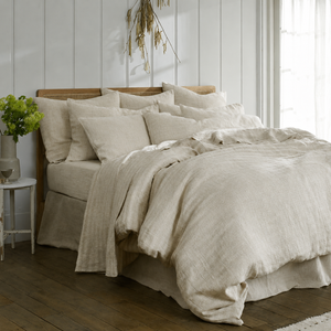Clara - French Linen Bedding Set in Natural