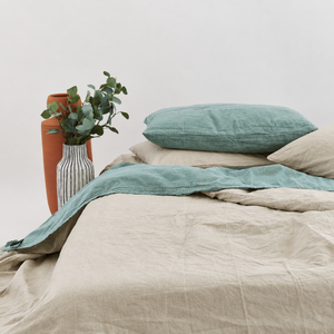 Clara - French Linen Bedding Set in Mist