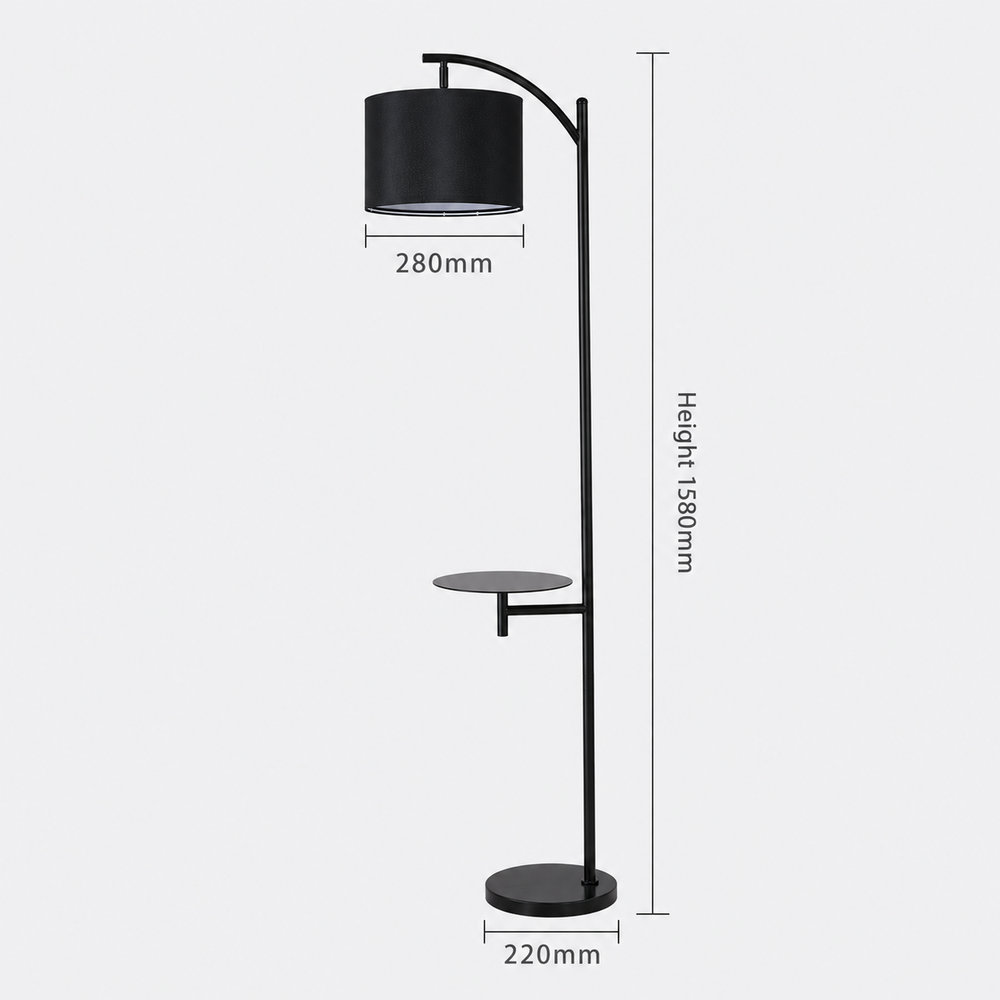 Lior - Modern Floor Lamp with Side Tray
