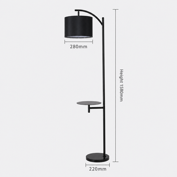 Lior - Modern Floor Lamp with Side Tray