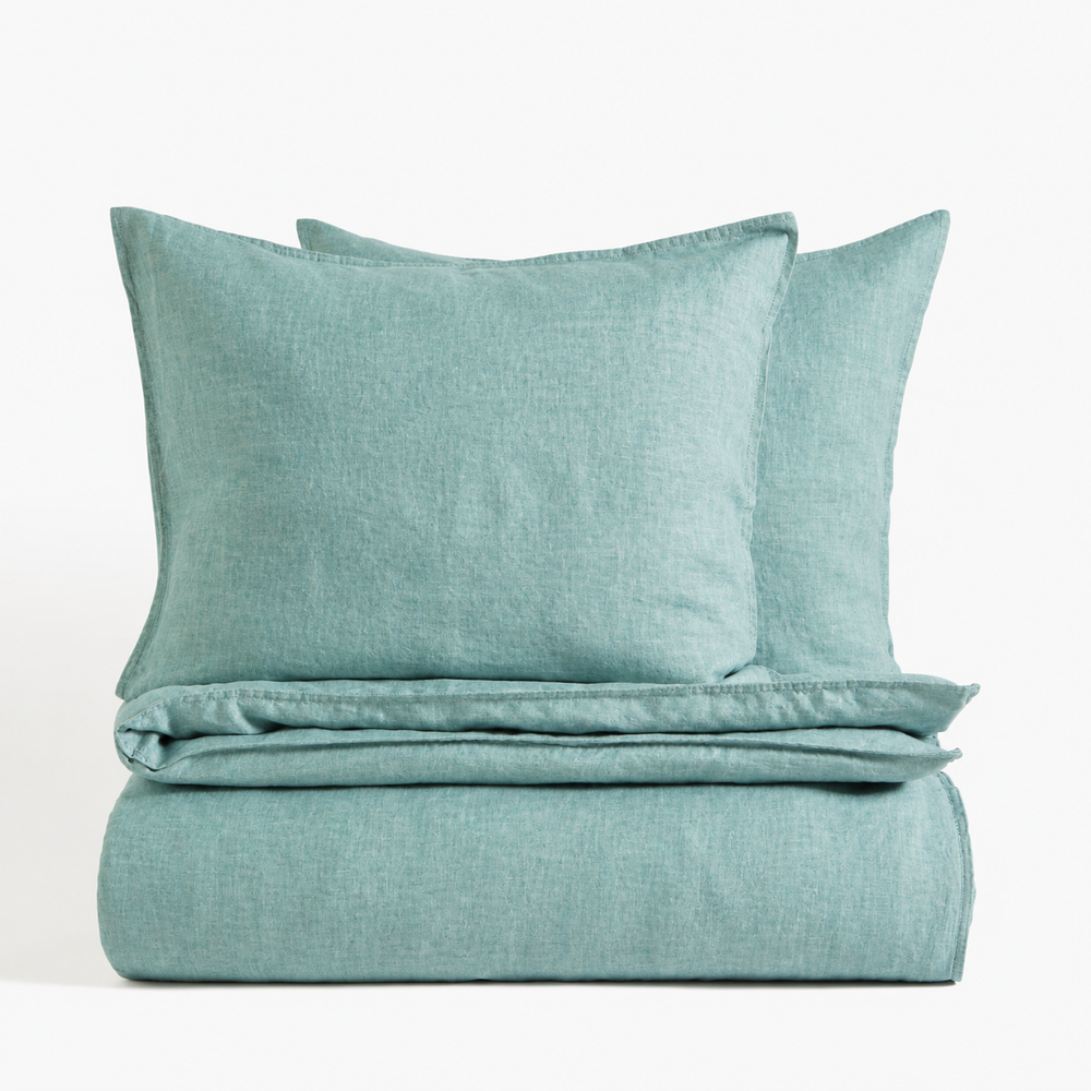 Clara - French Linen Bedding Set in Mist
