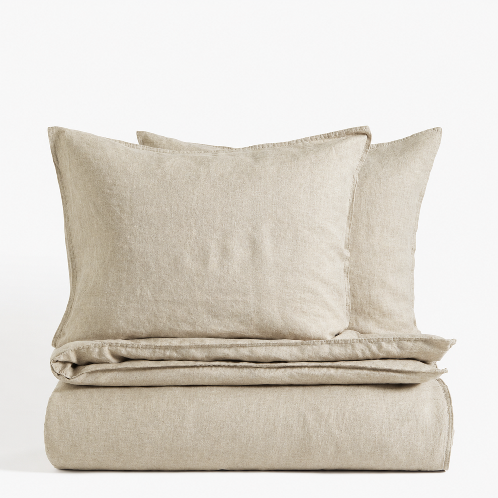 Clara - French Linen Bedding Set in Natural