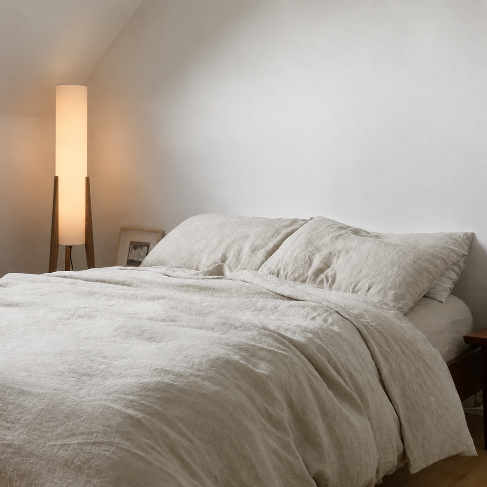 Clara - French Linen Bedding Set in Grey