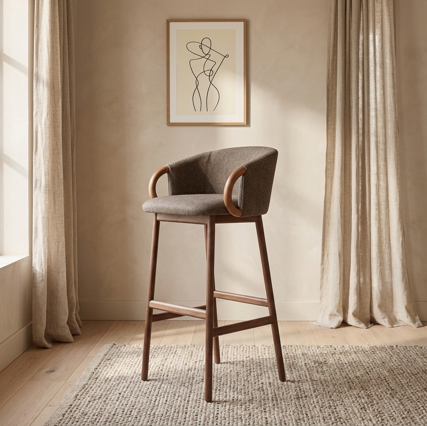 Luca - Teak Bar Chair