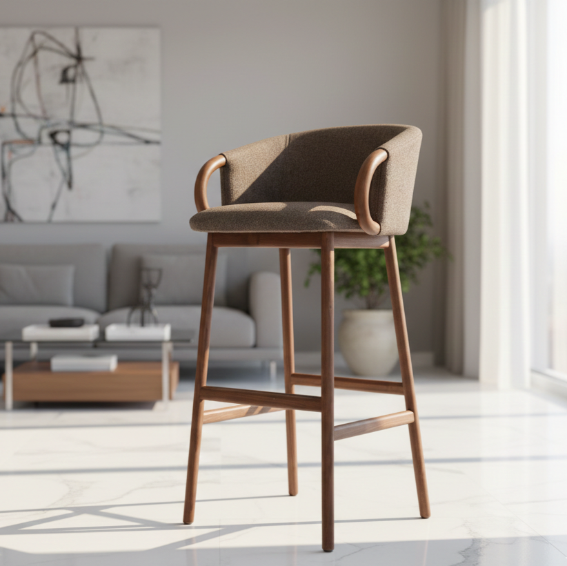 Luca - Teak Bar Chair