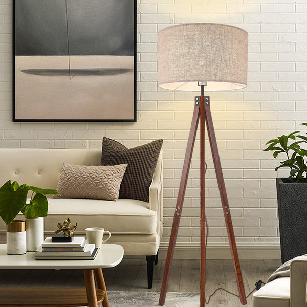 Solene - Solid Wood Tripod Floor Lamp