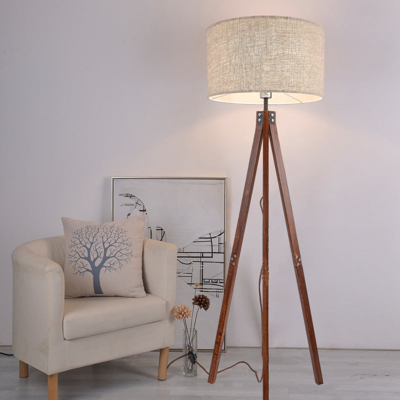 Solene - Solid Wood Tripod Floor Lamp