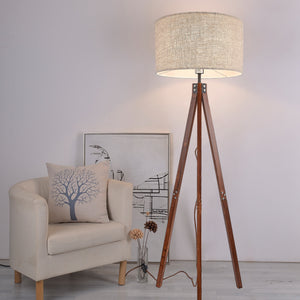 Solene - Solid Wood Tripod Floor Lamp