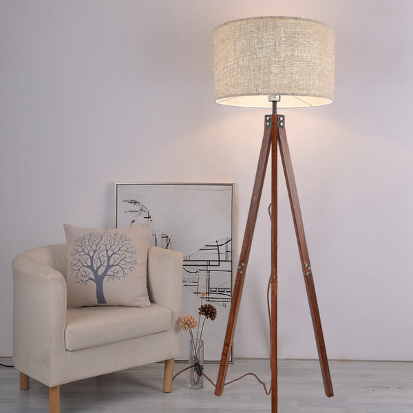 Solene - Solid Wood Tripod Floor Lamp