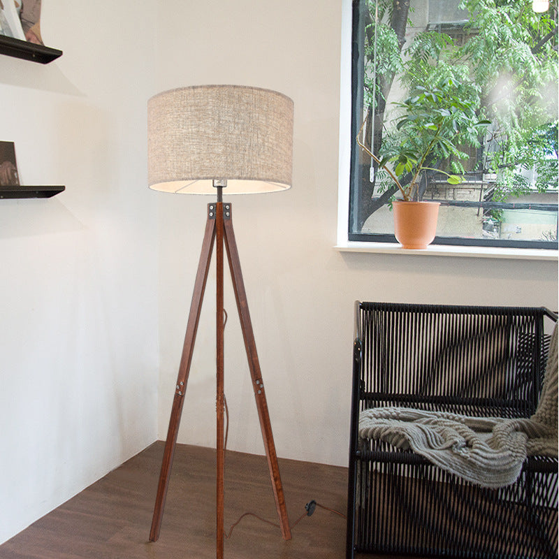 Solene - Solid Wood Tripod Floor Lamp
