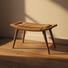 Eden - Handmade Teak Accent Stool