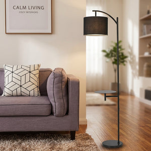 Lior - Modern Floor Lamp with Side Tray