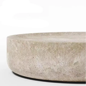 Arlo - Round Cream Marble Coffee Table