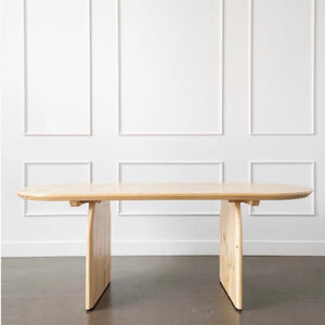 Hedy 71" New Zealand Pine oval Dining Table