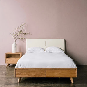 Mim Concept best Modern furniture stores in Toronto, Ottawa and Mississauga to sell modern contemporary bedroom furniture and condo furniture. Italian leather headboard bed Low profile platform storage bed solid oak wood modern organic  Edit alt text