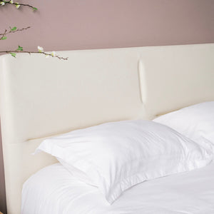 Mattia - Leather White Oak Bed