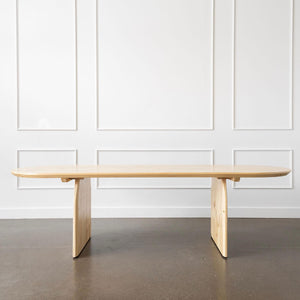 101" pine wood oval dining table