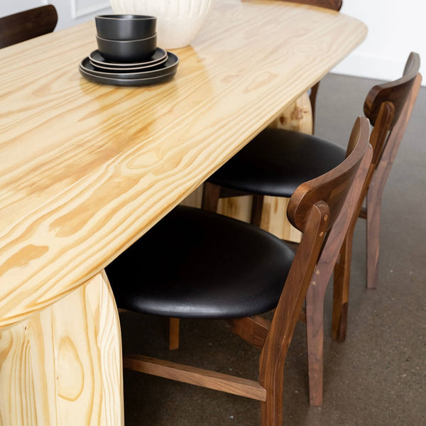 new zealand pine wood oval dining table