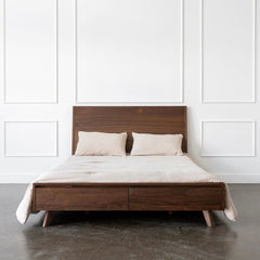 Joey Walnut Storage Bed