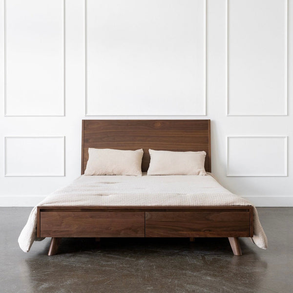 Joey Walnut Storage Bed