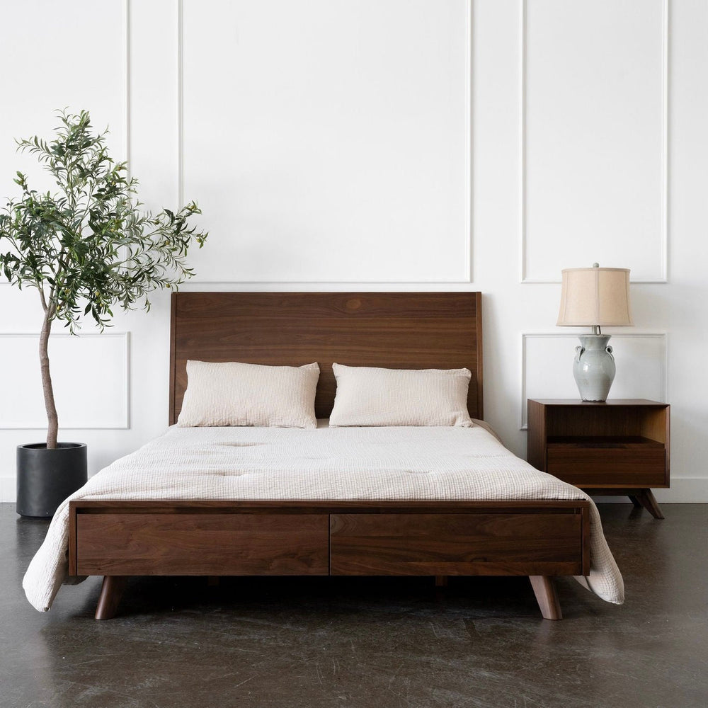 Joey Walnut Storage Bed