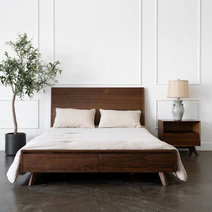 Joey Walnut Storage Bed