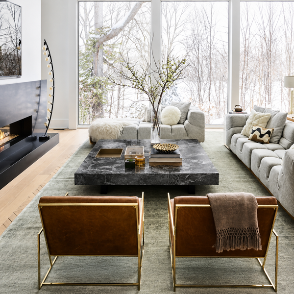 Roman - Rectangular Slate Stone Coffee Table