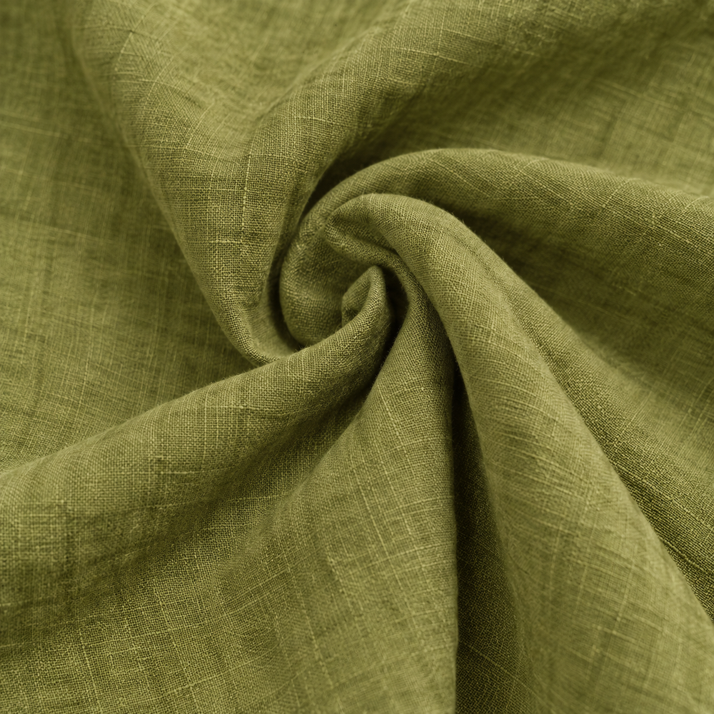 Clara - French Linen Bedding Set in Avocado Green