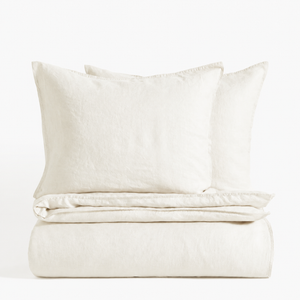 Clara - French Linen Bedding Set in Warm White