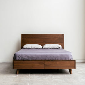 Joey Walnut Storage Bed