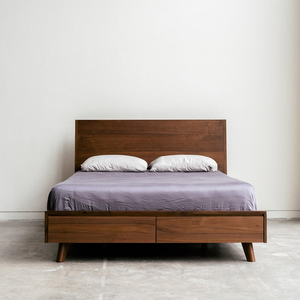 Joey Walnut Storage Bed