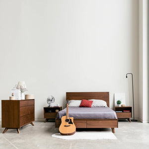 Joey Walnut Storage Bed