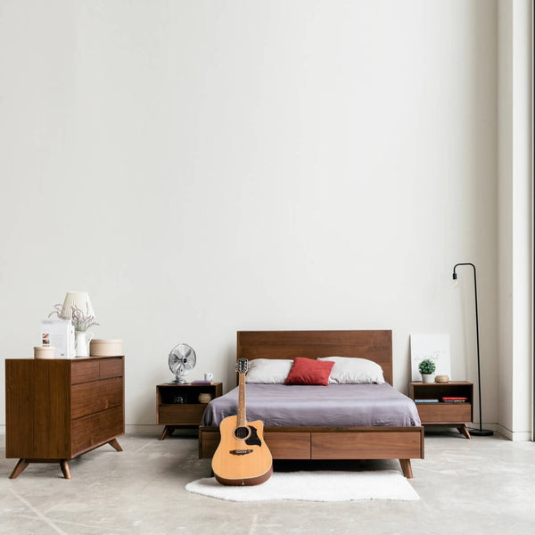Joey Walnut Storage Bed
