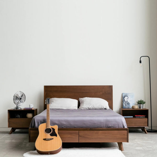 Joey Walnut Storage Bed