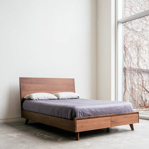 Joey Walnut Storage Bed